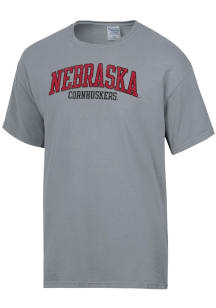 ComfortWash Nebraska Cornhuskers Charcoal Garment Dyed Short Sleeve T Shirt
