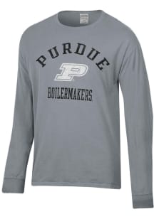 ComfortWash Purdue Boilermakers Charcoal Garment Dyed Long Sleeve T Shirt