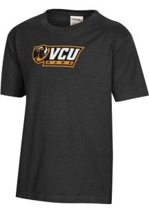 ComfortWash VCU Rams Youth Black Garment Dyed Short Sleeve T-Shirt
