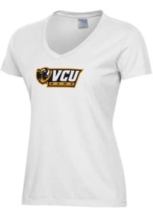 ComfortWash VCU Rams Womens White Garment Dyed Short Sleeve T-Shirt