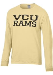 ComfortWash VCU Rams Yellow Garment Dyed Long Sleeve T Shirt