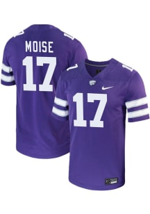 Adonis Moise  Nike K-State Wildcats Purple Football NIL Game Football Jersey