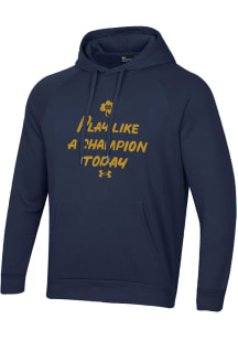 Under Armour Notre Dame Fighting Irish Mens Navy Blue Slogan Long Sleeve Hoodie