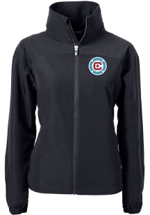 Cutter and Buck Chicago Fire Womens Black Charter Eco Light Weight Jacket