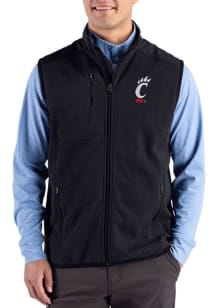 Cutter and Buck Cincinnati Bearcats Mens Black Hunts Point Eco Sleeveless Jacket