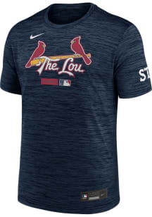 Nike St Louis Cardinals Navy Blue Authentic Collection City Connect Velocity Short Sleeve T Shirt