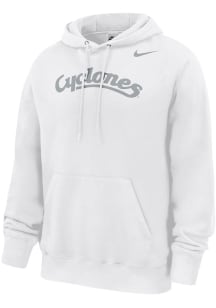 Nike Iowa State Cyclones Mens White Cyclones Script Long Sleeve Hoodie