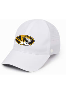 Missouri Tigers White Performance Ponyback Womens Adjustable Hat