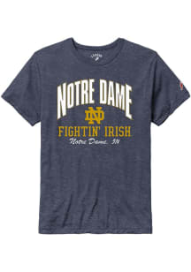 Notre Dame Fighting Irish Navy Blue Victory Falls Number One Established Short Sleeve Fashion T Sh..