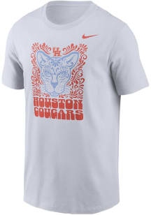 Nike Houston Cougars White Football Heritage Mascot Short Sleeve T Shirt