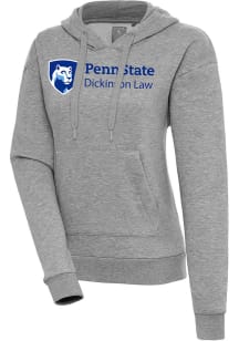 Antigua Penn State Nittany Lions Womens Grey Heather Penn State Law  Victory Hooded Sweatshirt