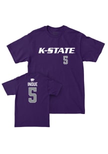 Shintaro Inoue K-State Wildcats Purple NIL Sideline Short Sleeve Player T Shirt