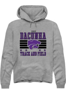 Croix DaCunha K-State Wildcats Mens Grey NIL Striped Player Hood