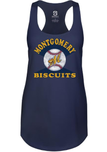 Summit Sportswear Montgomery Biscuits Womens Navy Blue Soft Arch Tank Top