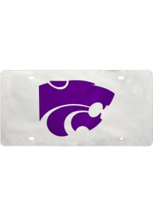 K-State Wildcats Silver Team Logo Silver Car Accessory License Plate