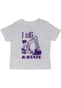 Vive La Fete K-State Wildcats Infant Excavator Short Sleeve T-Shirt Grey