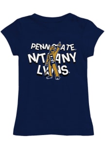 Vive La Fete Penn State Nittany Lions Girls Navy Blue Lexie Short Sleeve Tee