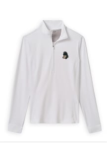 Johnnie O Michigan State Spartans Womens White Susie Qtr Zip