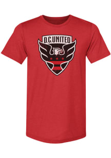 DC United Red Vintage Primary Logo Short Sleeve Fashion T Shirt
