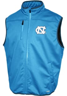 North Carolina Tar Heels Mens Light Blue Softshell Sleeveless Jacket