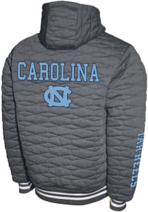 North Carolina Tar Heels Mens Charcoal H-Quilt Hooded Fleece Medium Weight Jacket