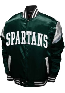 Mens Michigan State Spartans Power Satin Heavyweight Jacket - Green