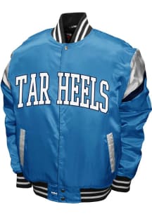 Mens North Carolina Tar Heels Power Satin Heavyweight Jacket - Light Blue