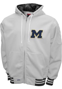 Michigan Wolverines Mens White Grind Hooded Fleece Long Sleeve Zip Fashion