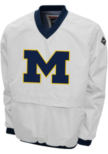 Michigan Wolverines Mens White Big Logo Windshell Pullover Jackets