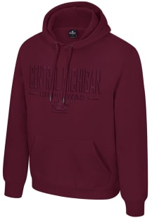 Colosseum Central Michigan Chippewas Mens Maroon Mikey Tonal Long Sleeve Hoodie