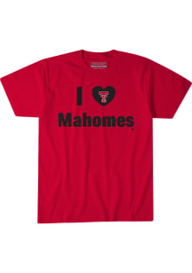 Patrick Mahomes Texas Tech Red Raiders Red I Heart Mahomes Short Sleeve Fashion Player T Shirt