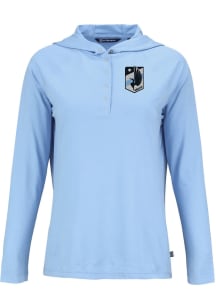 Cutter and Buck Minnesota United FC Womens Light Blue Coastline Eco Hooded Sweatshirt