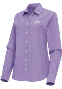 Antigua K-State Wildcats Womens Porter Long Sleeve Purple Dress Shirt