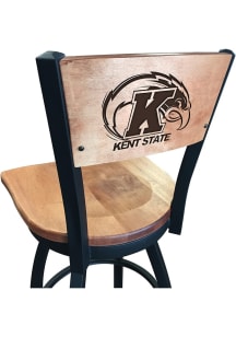 Kent State Golden Flashes Maple Seat Maple Back Swivel Pub Stool - Brown