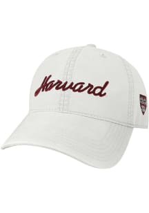 Legacy Harvard Crimson Chain Stitch Terra Twill Adjustable Hat - White