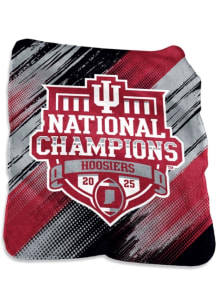Indiana Hoosiers CFP National Champions 2025 Silk Touch Fleece Blanket - Crimson