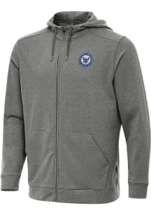 Antigua Navy Mens Black Effortless Long Sleeve Full Zip Jacket