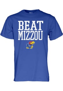 Blue 84 Kansas Jayhawks Blue Beat Mizzou Short Sleeve T Shirt