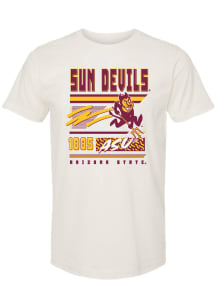 Summit Sportswear Arizona State Sun Devils White Retro Short Sleeve Fashion T Shirt