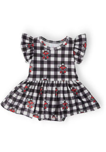 Texas Tech Red Raiders Baby Girls Red Plaid Short Sleeve Dress