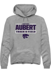 Ludivine Aubert K-State Wildcats Mens Graphite NIL Stacked Box Player Hood