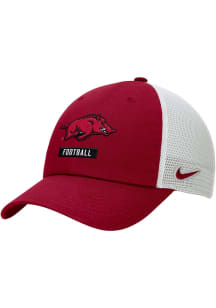 Nike Arkansas Razorbacks Football Rise Trucker Adjustable Hat - Cardinal