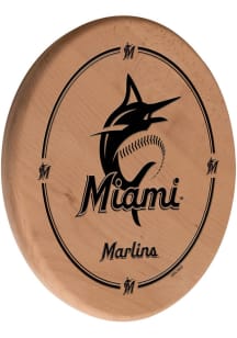 Miami Marlins Laser Engraved Sign - Brown