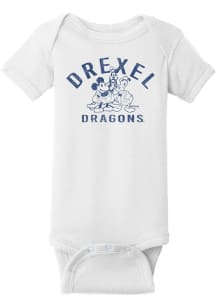 Blue 84 Drexel Dragons Baby White Disney Short Sleeve One Piece