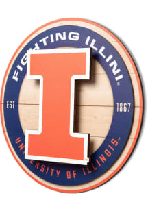 Illinois Fighting Illini 3D Sign - Navy Blue