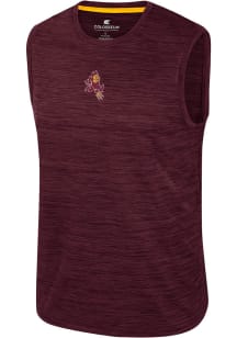 Colosseum Arizona State Sun Devils Mens Maroon Stilgar Short Sleeve Tank Top