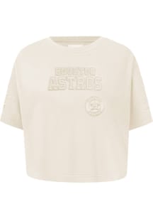 Pro Standard Houston Astros Toddler Girls White Neutral Short Sleeve T-Shirt