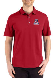 Cutter and Buck Arizona Wildcats Mens Red Advantage Refresh Short Sleeve Fashion Polo