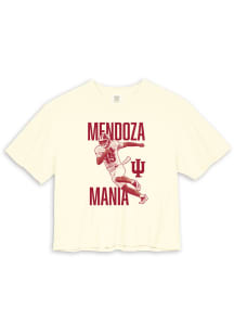 Fernando Mendoza  New Agenda Indiana Hoosiers Womens White Mendoza Mania Short Sleeve T-Shirt