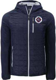 Cutter and Buck New England Revolution Mens Navy Blue Rainier PrimaLoft Hybrid Medium Weight Jacke..